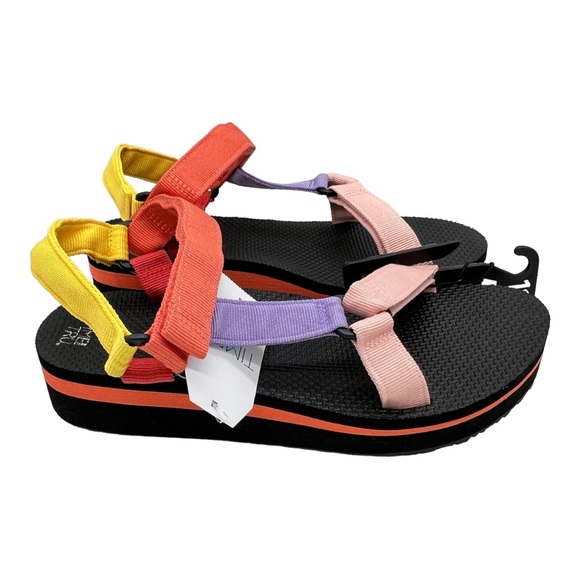 Time and Tru Platform Nature Sandal Multi Color 9 40.5 Arch Support - Picture 2 of 12